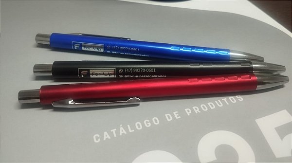 Canetas em Metal (gravação a laser)