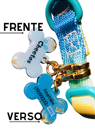 Tag com identificação para pet