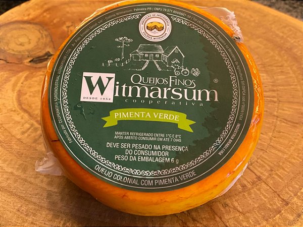 Queijo Colonial Pimenta Verde 300g