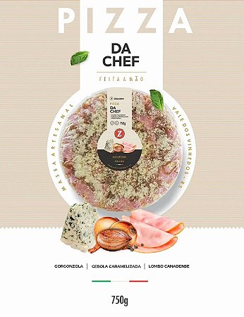 Pizza da Chef - Lombo, Cebola Caramelizada e Gorgonzola 750g - Congelada