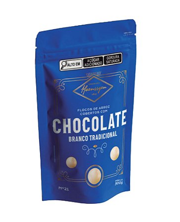 Flocos de Arroz cobertos com Chocolate Branco Tradicional 300g
