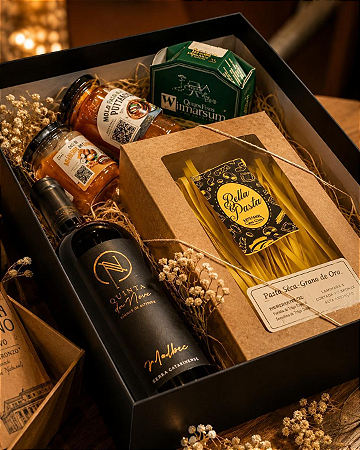 Box Vinho e Massa com Malbec Quinta da Neve