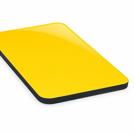 Chapa de ACM  3mmx1220X 5000  - Amarelo brilhante