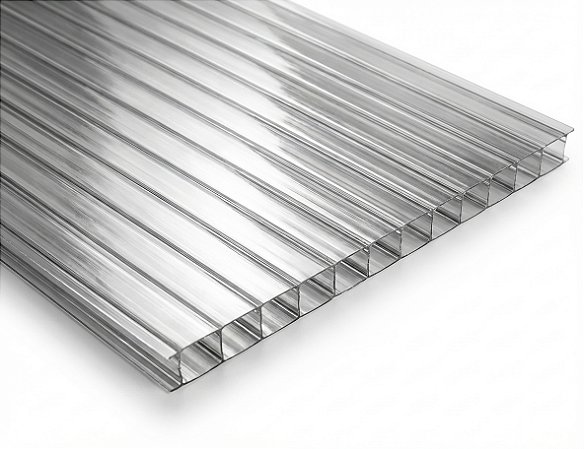 Chapa de Policarbonato Alveolar - Cinza Refletivo