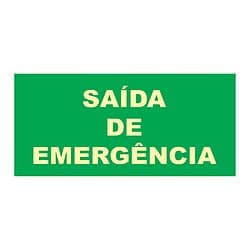 Placa Saída Emergência SE 13x26