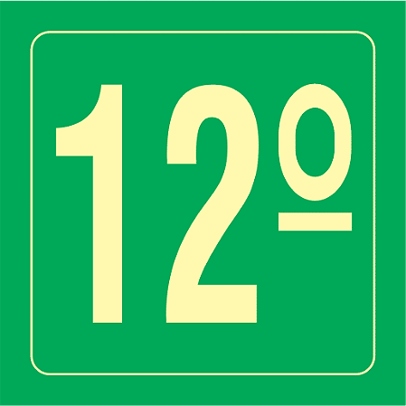Placa Identificação Pavimento - 12º Andar - S17 14x14