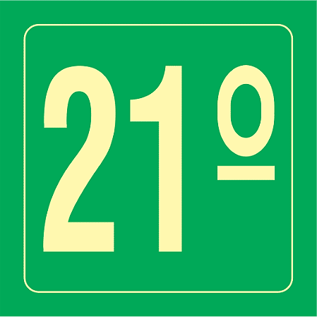 Placa Identificação Pavimento - 21º Andar - S17 14x14