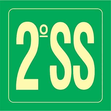 Placa Identificação Pavimento - 2º Ss - S17 14x14