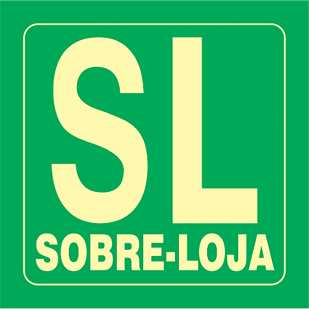 Placa Identificação Pavimento - Sobre-loja - S17 14x14