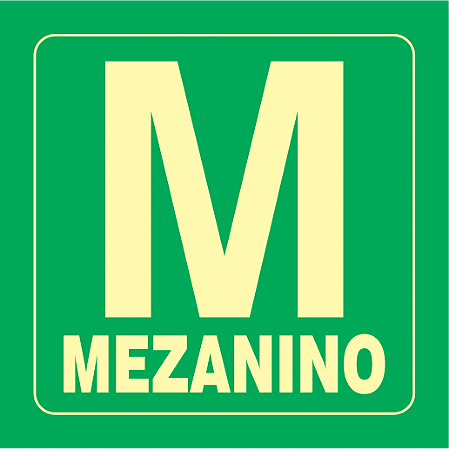 Placa Identificação Pavimento - Mezanino - S17 14x14
