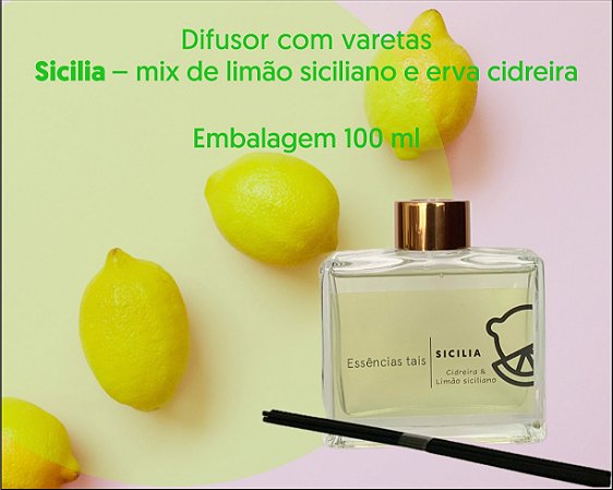 Difusor de aromas com varetas - Sicilia - 100 ml