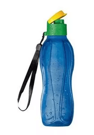 Garrafa Tupperware Eco Tupper 500ml Azul E Amarelo