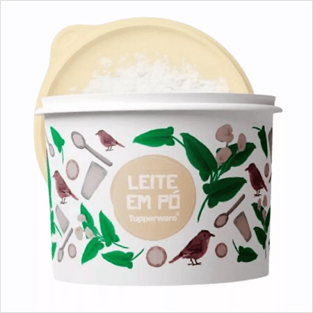 Tupperware Tupper Caixa 1,2kg Leite Em Pó Floral