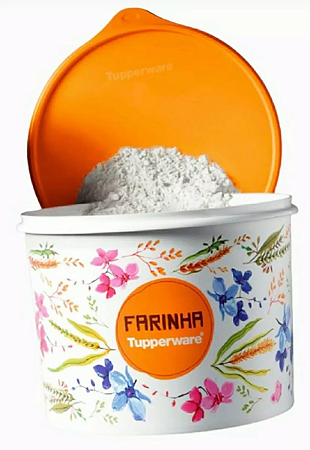 Tupperware Tupper Caixa 1,8kg Farinha Floral