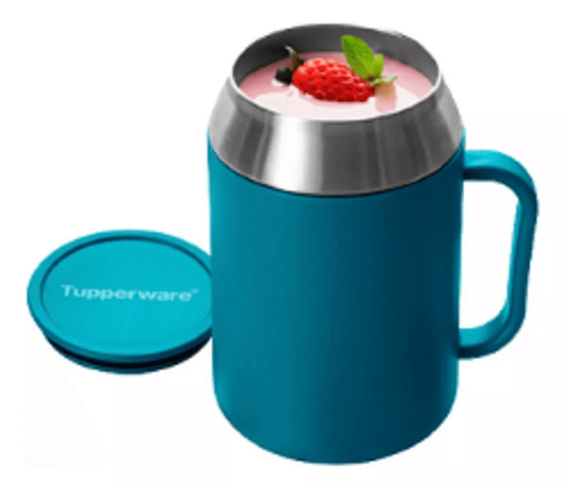 Tupperware Caneca Térmica Com Tampa 400ml Turmalina