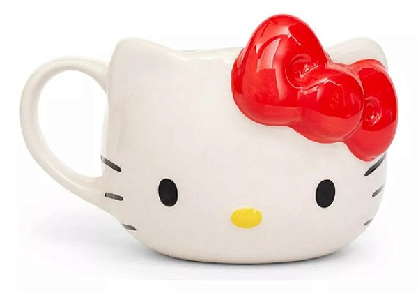 Caneca 3D Hello Kitty em Cerâmica 550ml - Zona Criativa