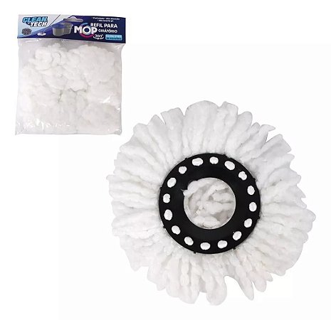 Refil de Microfibra para Mop 8 Litros Esfregão giratório 360° - Clean Tech