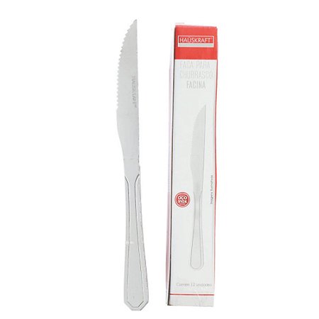 Faca de Churrasco Facina em Aço Inox 12 Peças - Hauskraft #