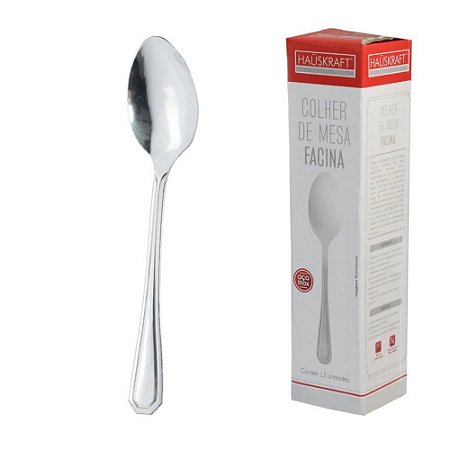 Colher de Mesa Facina em Aço Inox 12 Peças - Hauskraft #