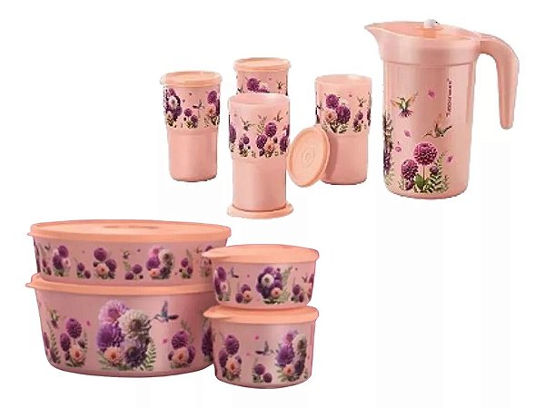 Kit Tupperware Ilúmina 9 Peças - Jardim em Festa #