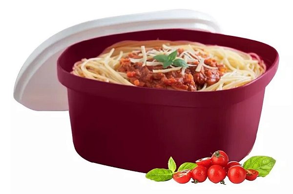 Tupperware Travessa Quadrada Actualité 2,5 Litros Merlot #