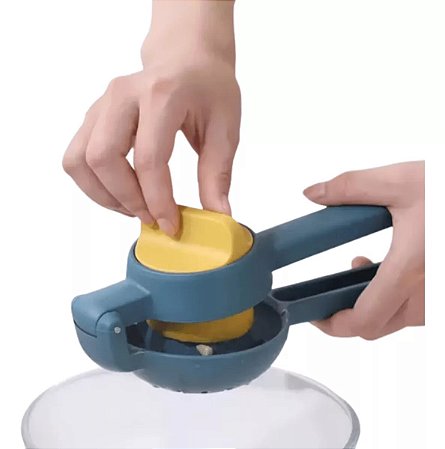 Espremedor de Fruta Manual de Plástico - Azul #