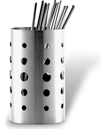 Porta Talher e Escorredor Vazado em Inox - Original Line #
