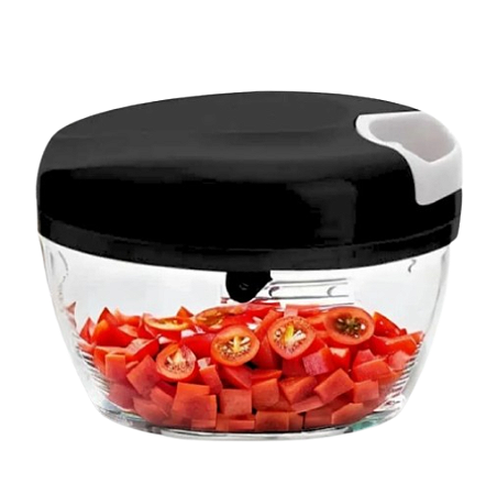 Processador e Triturador de Alimentos Semiautomático 170ml 2 Lâminas #