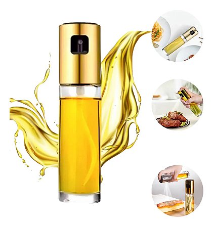 Frasco Borrifador para Azeite e Vinagre Spray 100ml - Dourado #