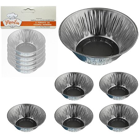 Forma de Empada N°5 de Inox 6 Peças #