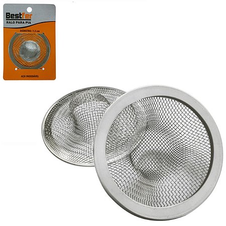 Ralo de Inox para Pia com Borda Fina 7,3 cm #