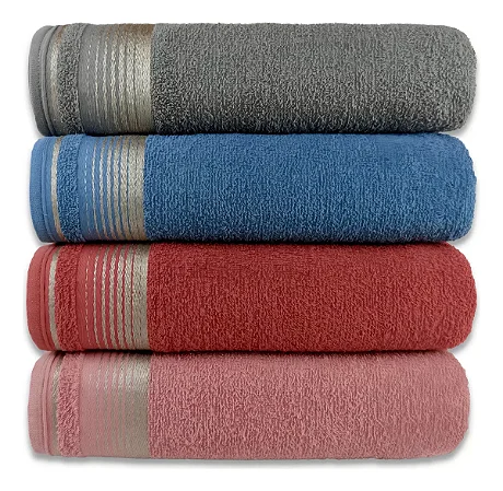 Toalhas BRK Kit 04 toalha banhão gigante luxo 100% algodão alta absorção cor Kit 1