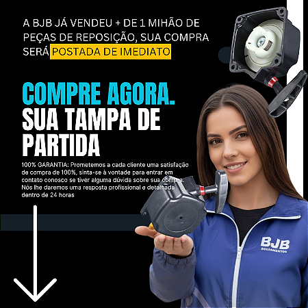 PARTIDA RETRATIL COMPLETA ROÇADEIRA GASOLINA 4 GARRAS