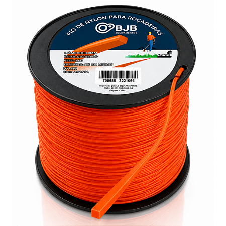 FIO DE NYLON BOBINA COM 2KG 226 METROS LARANJA ROÇADEIRA