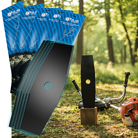 5 LAMINA 2 PONTAS ROÇADEIRA UNIVERSAL IMPORTADAS FURO 25,4MM