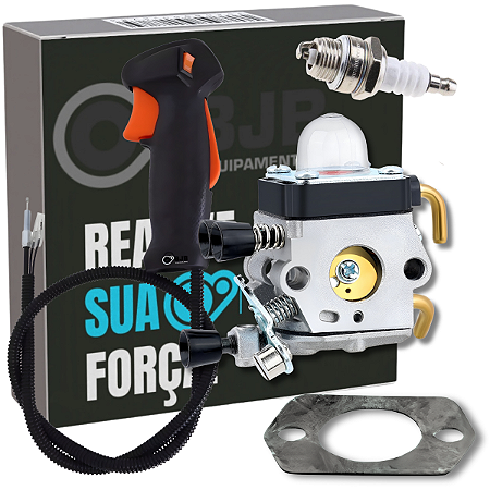 KIT CARBURADOR FS85+ JUNTA + CONTROLE GASOLINA ROÇADEIRA