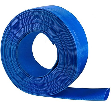 MANGUEIRA FLAT PVC AZUL CHATA 4 POLEGADAS X 25 METROS