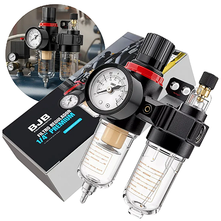 FILTRO ELIMINADOR DE AGUA E LUBRIFICA COM OLEO ROSCA 1/4