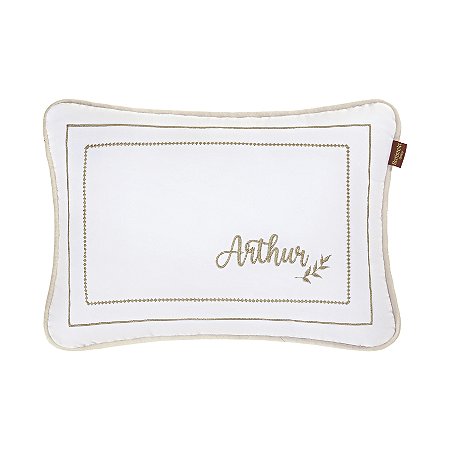 Almofada Personalizada Bordada Batistela Baby Sublime Pérola
