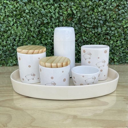 Kit higiene ovelha ovelhinha 6 peças