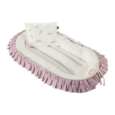 Ninho com Travesseiro Batistela Baby Le Jardin Lavandas