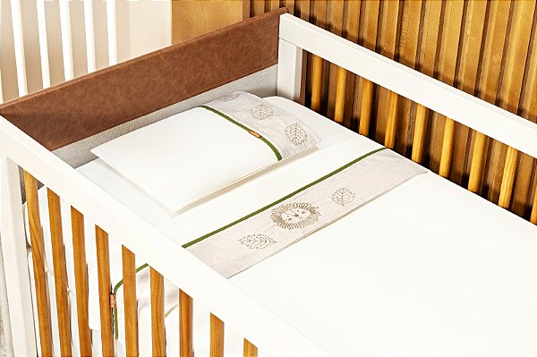 Jogo de Lençol Bordado Batistela Baby Lion