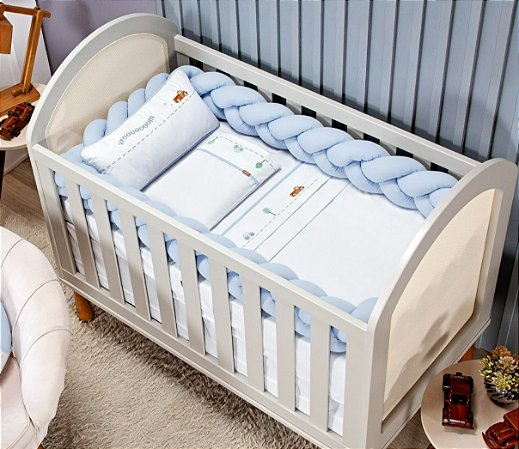 Kit berço Batistela Baby Vroom carrinhos