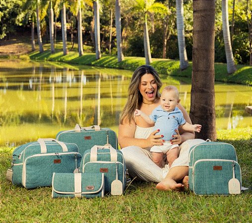 Bolsas e mochilas coleção Tweed Acqua