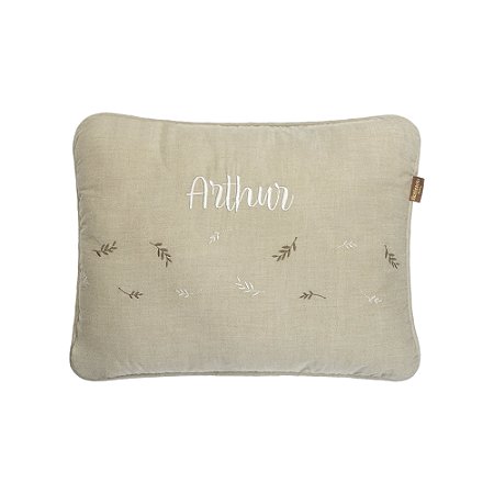 Almofada Personalizada Bordada Batistela Baby Cozy Beige