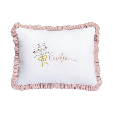 Almofada Personalizada Bordada Batistela Baby Amore
