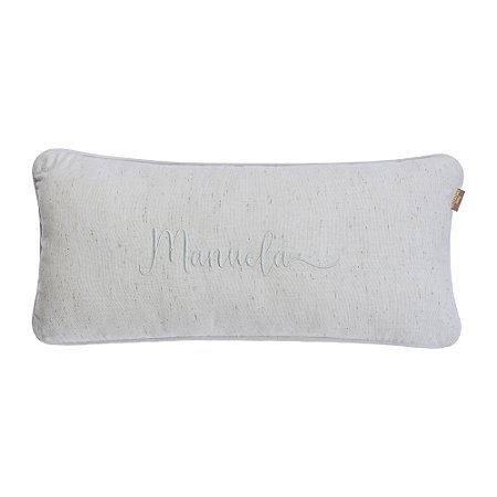 Almofada Personalizada Bordada Batistela Baby Linho cinza