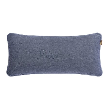 Almofada Personalizada Bordada Batistela Baby Linho jeans