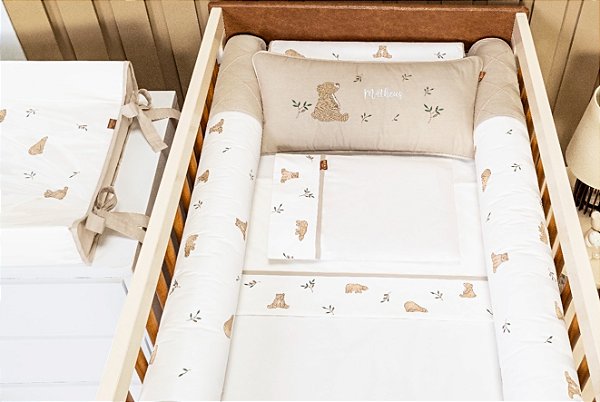 Kit berço Batistela Baby Poesia Bege