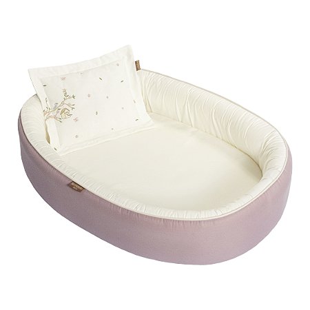 Ninho redutor de berço com travesseiro Batistela Baby Flora